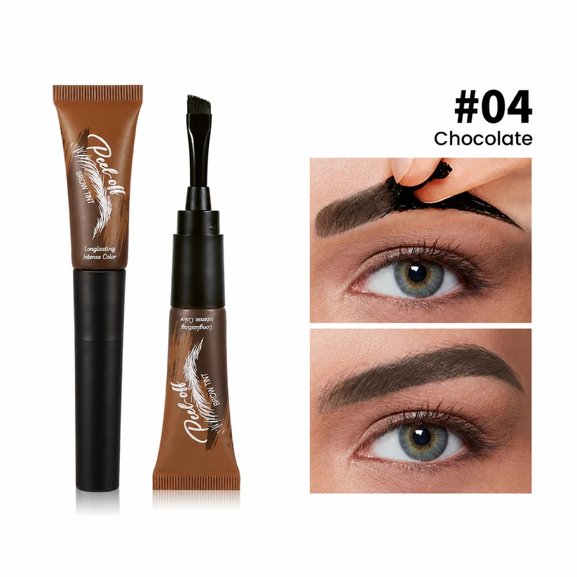 💧5-Color Tear-Off Brow Tint – Long-Lasting Waterproof Brow Gel