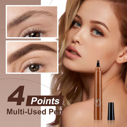 Waterproof Four-tip Beard and Eyebrow Pen