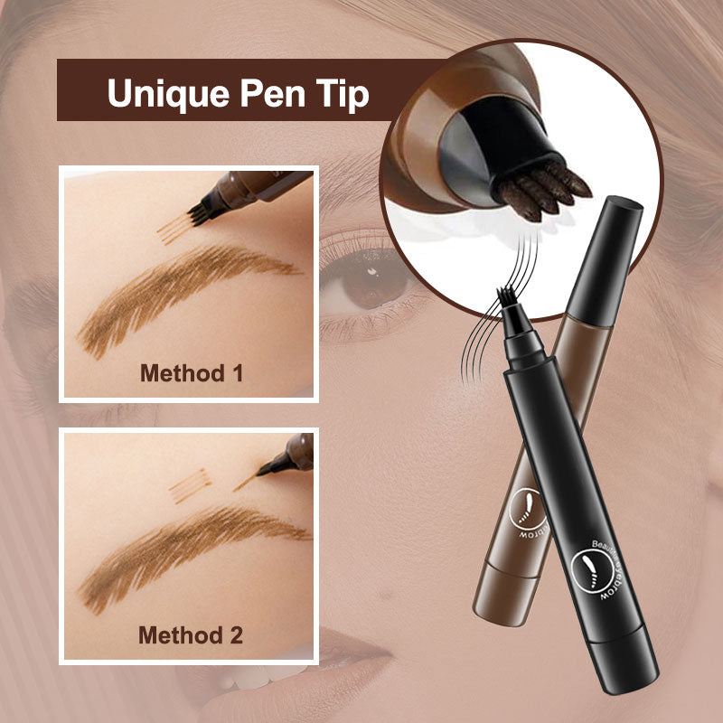 Waterproof Four-tip Beard and Eyebrow Pen