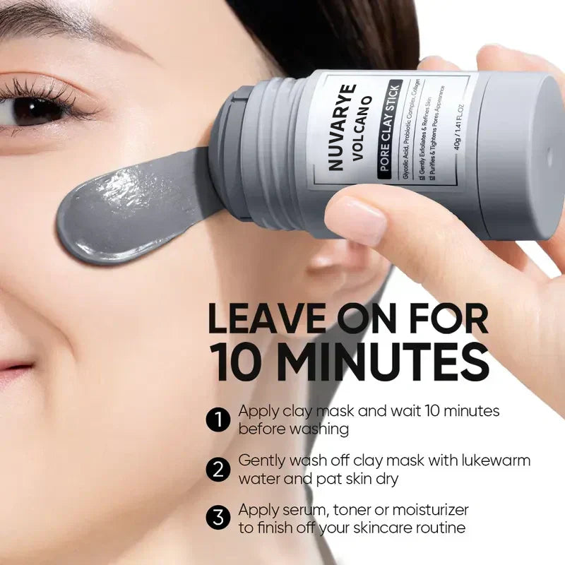 Nuvarye Alaska Volcano Clay Stick – Blackhead Remover & Pore Cleanser
