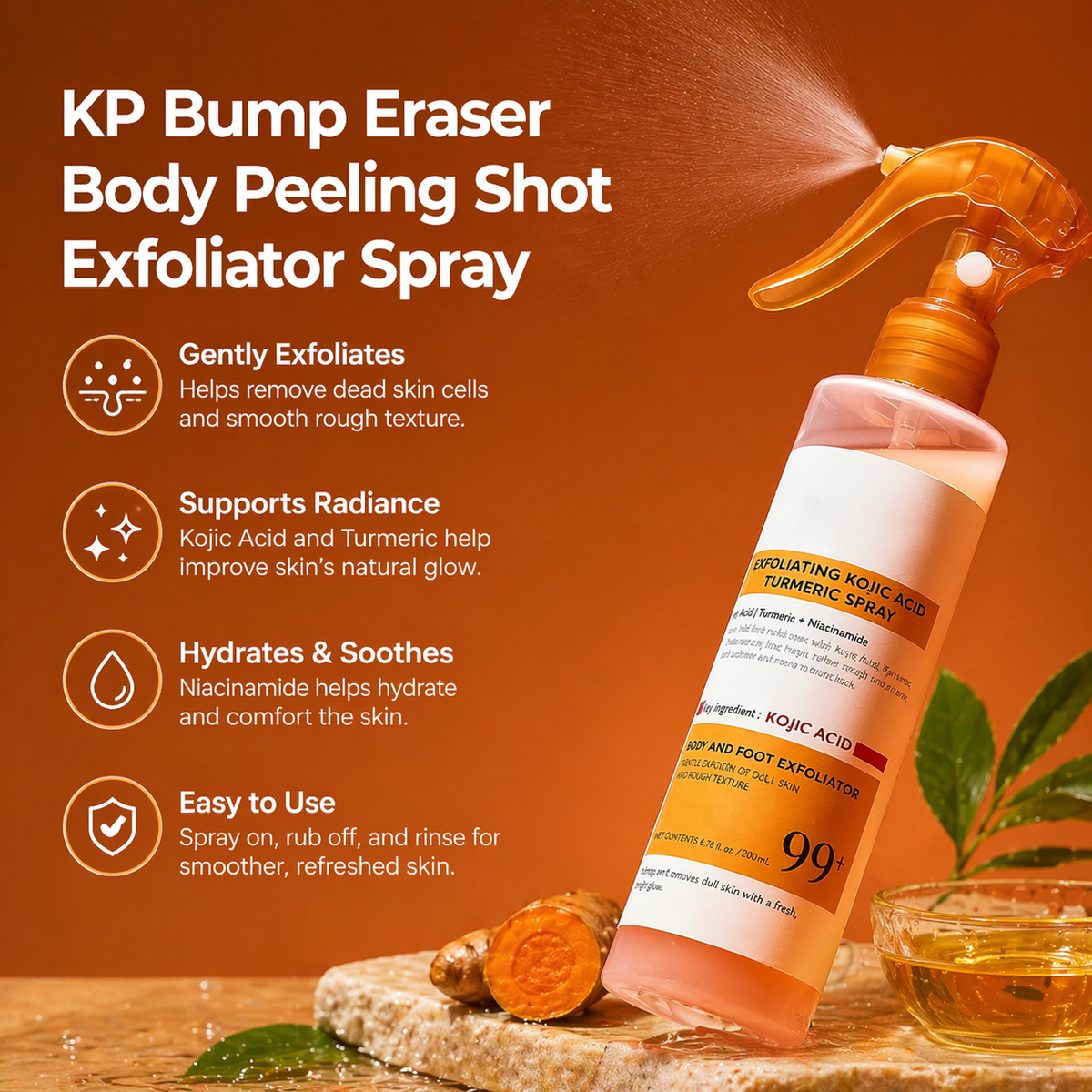 Kojic + Turmeric Body Peel Spray