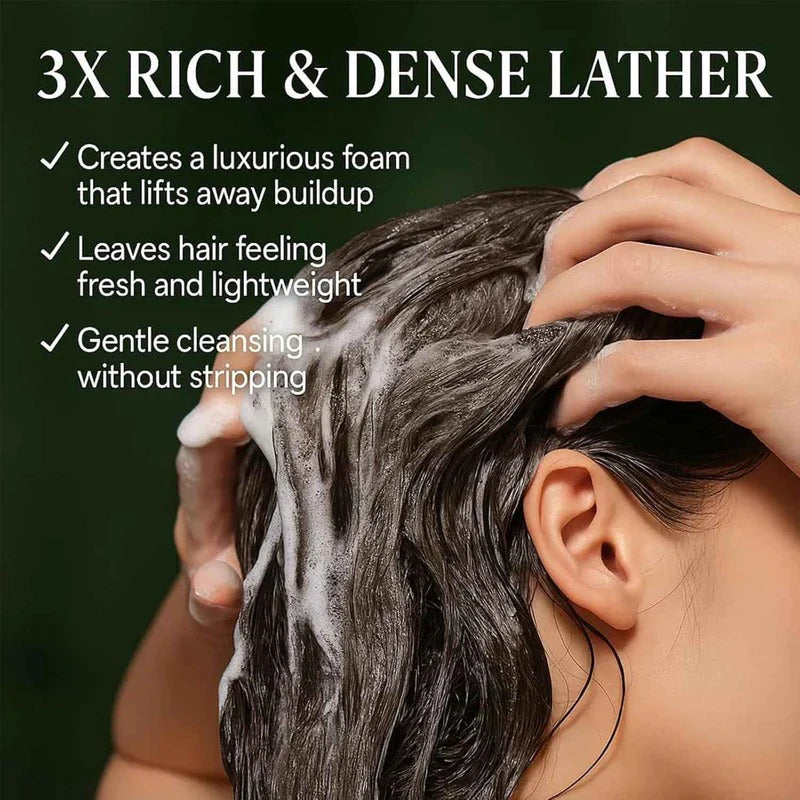 Nature  Green Shampoo Bar – Plant-Based & Nourishing– Regrowth, Dandruff Control & Stronger Hair
