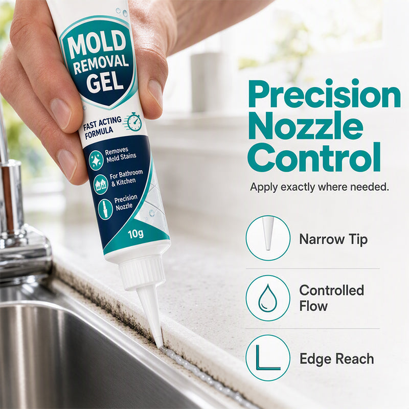 HouseHen precision nozzle applying gel along a sink edge