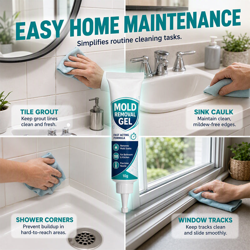 HouseHen gel used for bathroom, sink, grout and window track cleaning